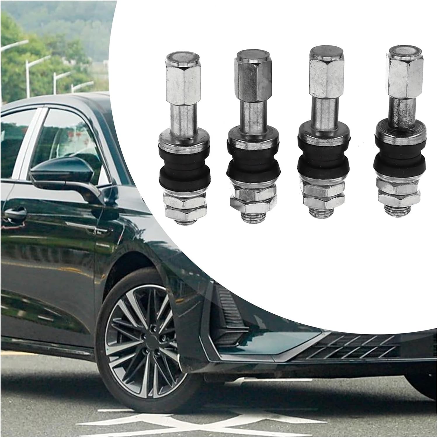 Valve Stem Tire Valve Stems 10pcs Bolt Screw On Stem Racing Applications Stainless Steel for Motorcycle for Tubeless Tires