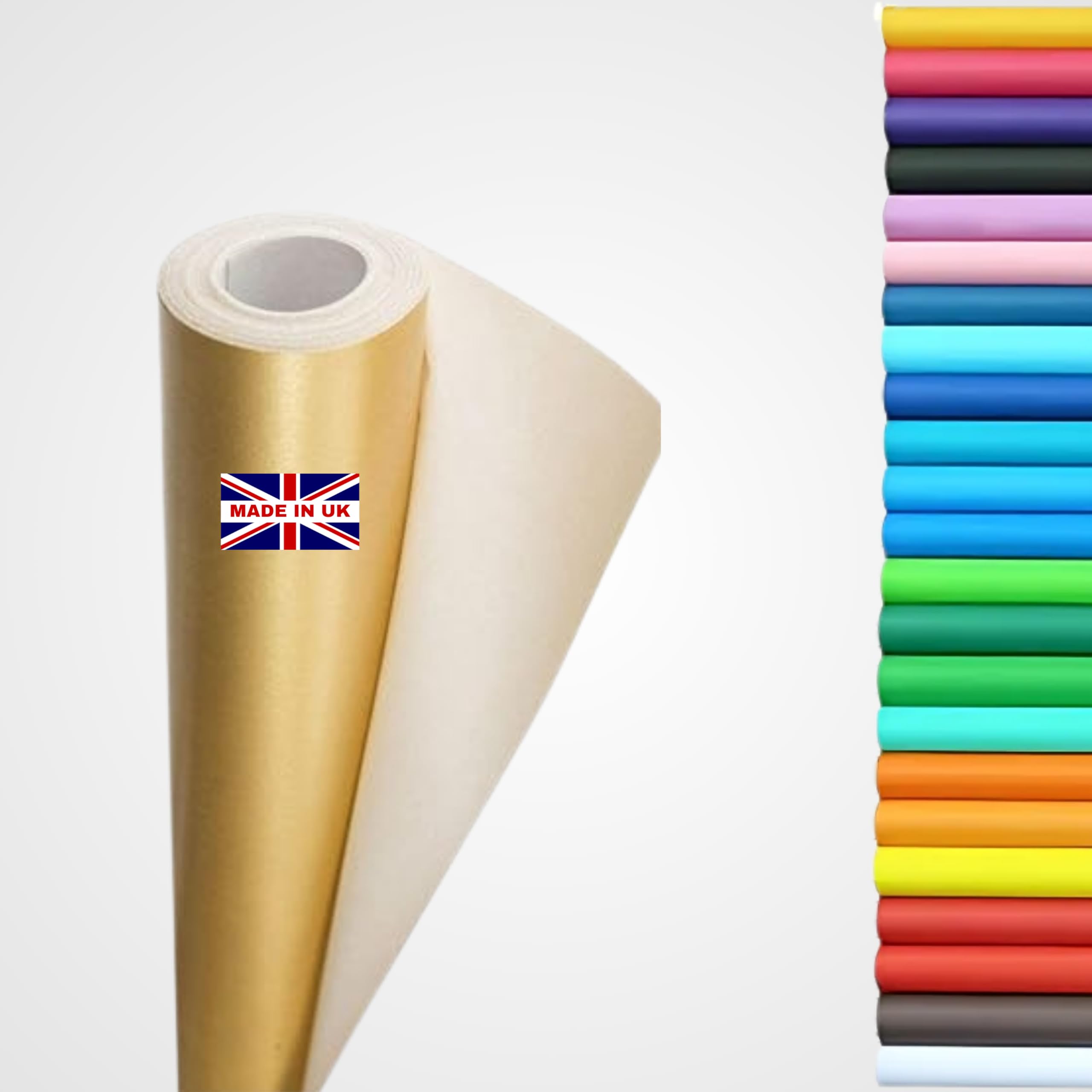 Wrapping Paper roll, Large Display Poster Paper Roll, Backing Paper 10m x 76cm - 80gsm Art, School Craft, Packing, Table Runner, Notice Boards, Drawing, Painting, Backdrop, Kraft Paper Metallic Gold — image 1