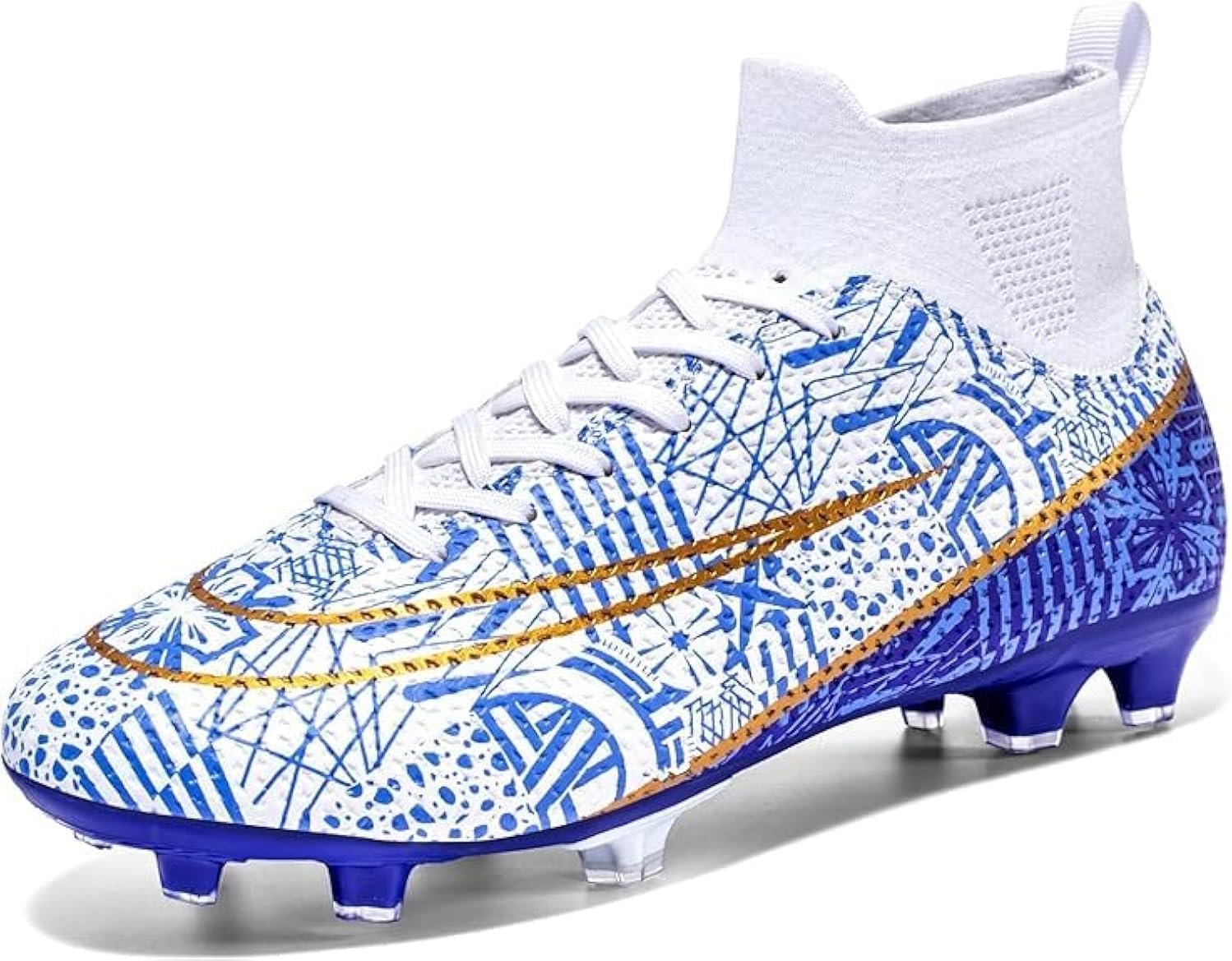 Football Boots for Man & Women,High Top Professional Soccer Shoes ๏ผNon-Slipping Football Sneaker Football Boots Soccer Cleats๏ผSoccer Athletics Training Shoes Youth Students