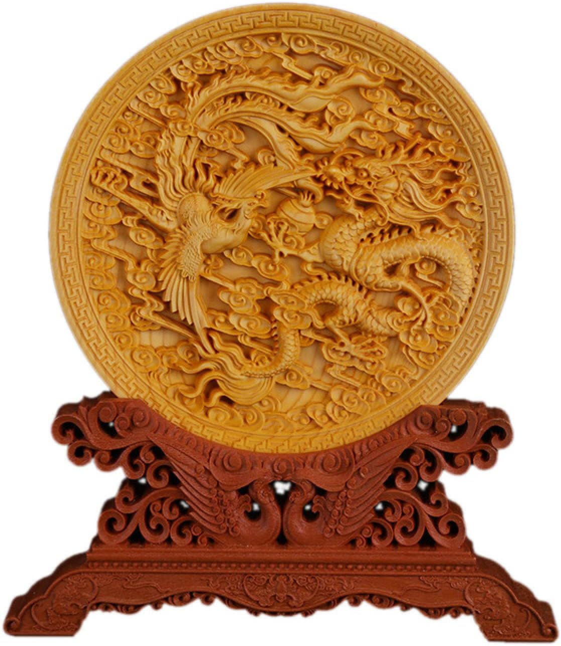 Animal Sculpture Sculpture Decoration Boxwood Carved Dragon And Phoenix Chengxiang Home Decoration