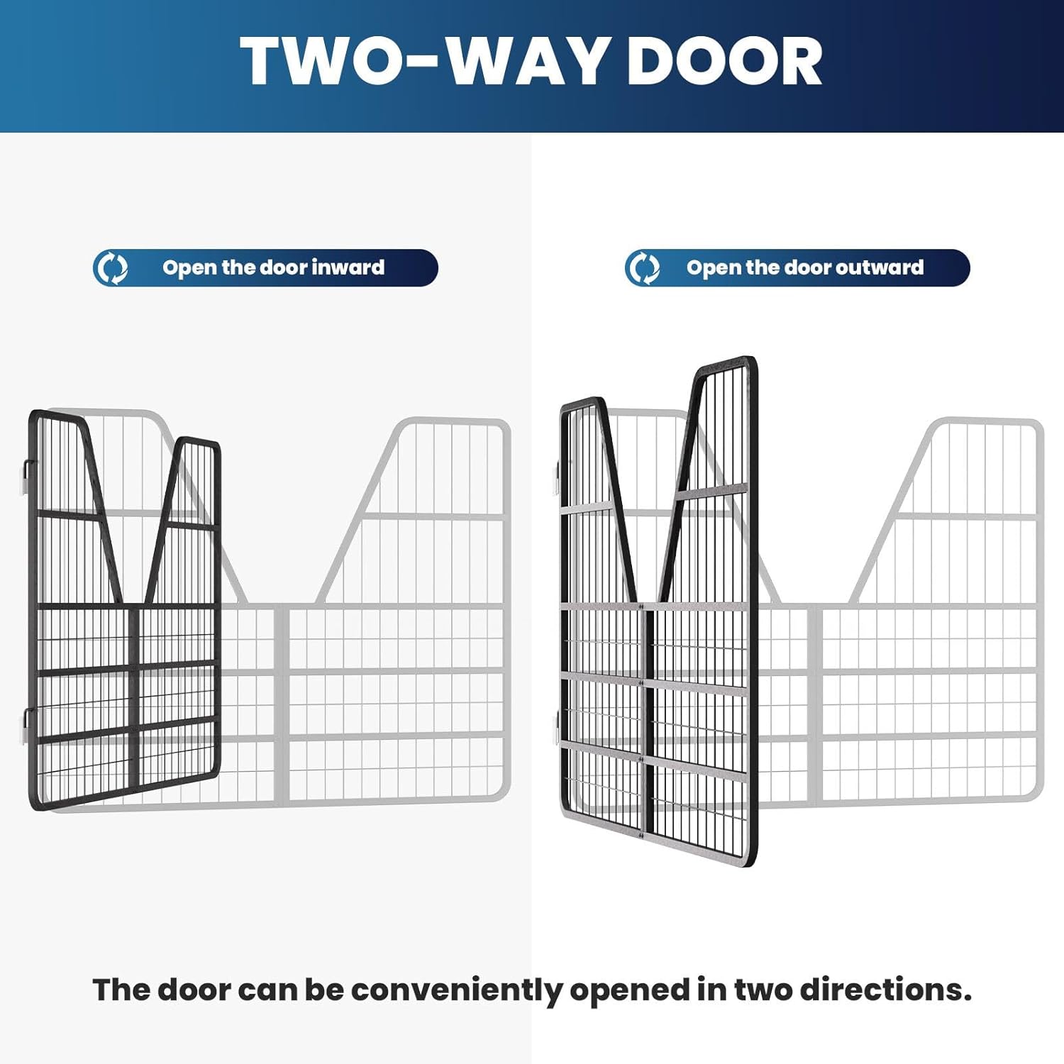 Heavy Duty Steel Horse Stall Gatem, 52" W×42" H Stall Guards for Horses, Essential Horse Stall Accessories, Fits Standard Barn Doorways (52" W x 42" H)