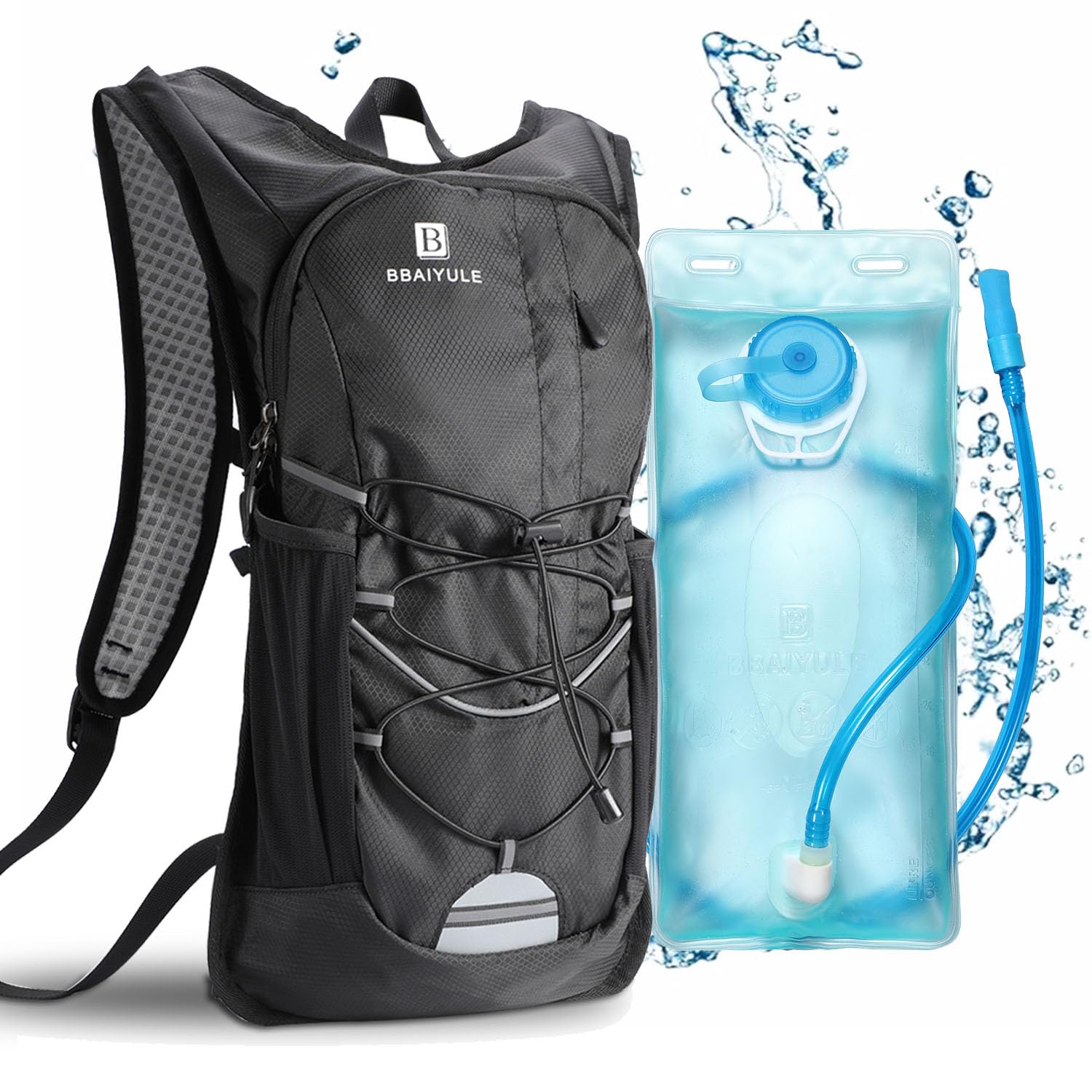 2L Hydration Backpack with Hydration Bladder Bicycle Bag for Outdoor Running Cycling Biking Hiking Climbing Skiing Hunting Pouch,Water Backpack with Hydration System for Men and Women