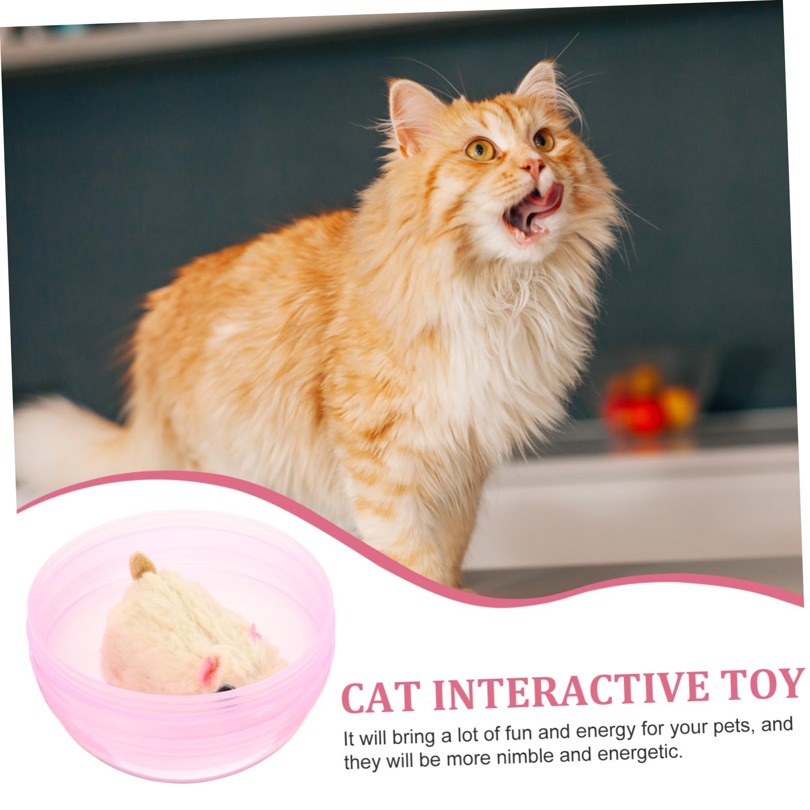 Milisten Rolling Ball Toy Toys for Rabbits Hamster Mini Kids Cat Toys Rabbit Toys Hampster Cat Toys Balls Electric Cat Toys Interactive Self Child Cat Playing Small Pet Electronic Component - Image 3
