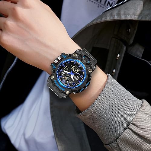 Miniatura 2 de KXAITO Men's Watches Sports Outdoor Waterproof Military Wrist Watch Date Multi Function Tactics LED Alarm Stopwatch