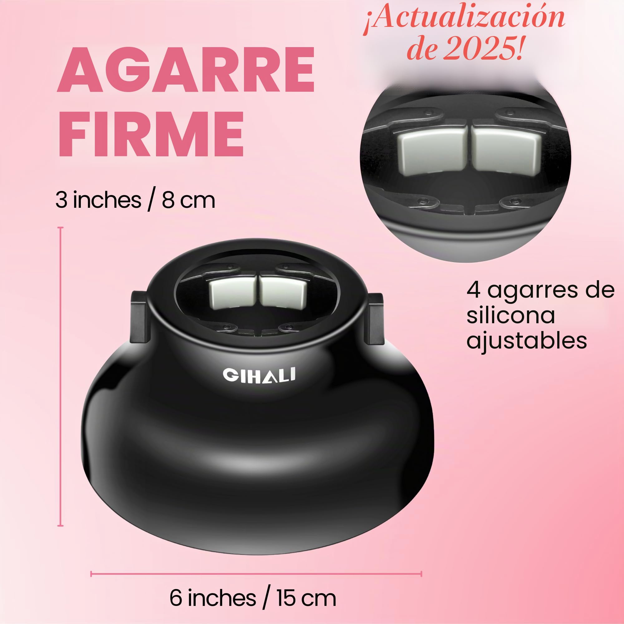 difusor Universal para secadores de pelo con boquilla de diámetro 4,3-6,6 cm, Hair holding fuerte", para pelo rizado u ondulado, para rizos sin frizz (Negro)