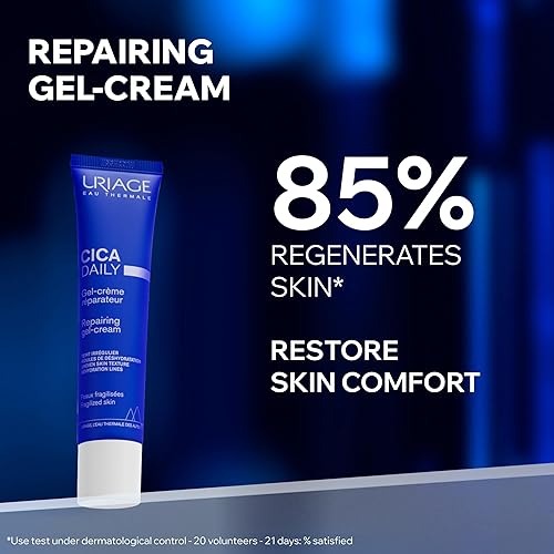 Miniatura 2 de URIAGE Cica-Daily - Gel reparador para la cara  Hecho con prebiótico, centella asiática y D-pantenol, gel ultraligero, sin parabenos ni fragancia,