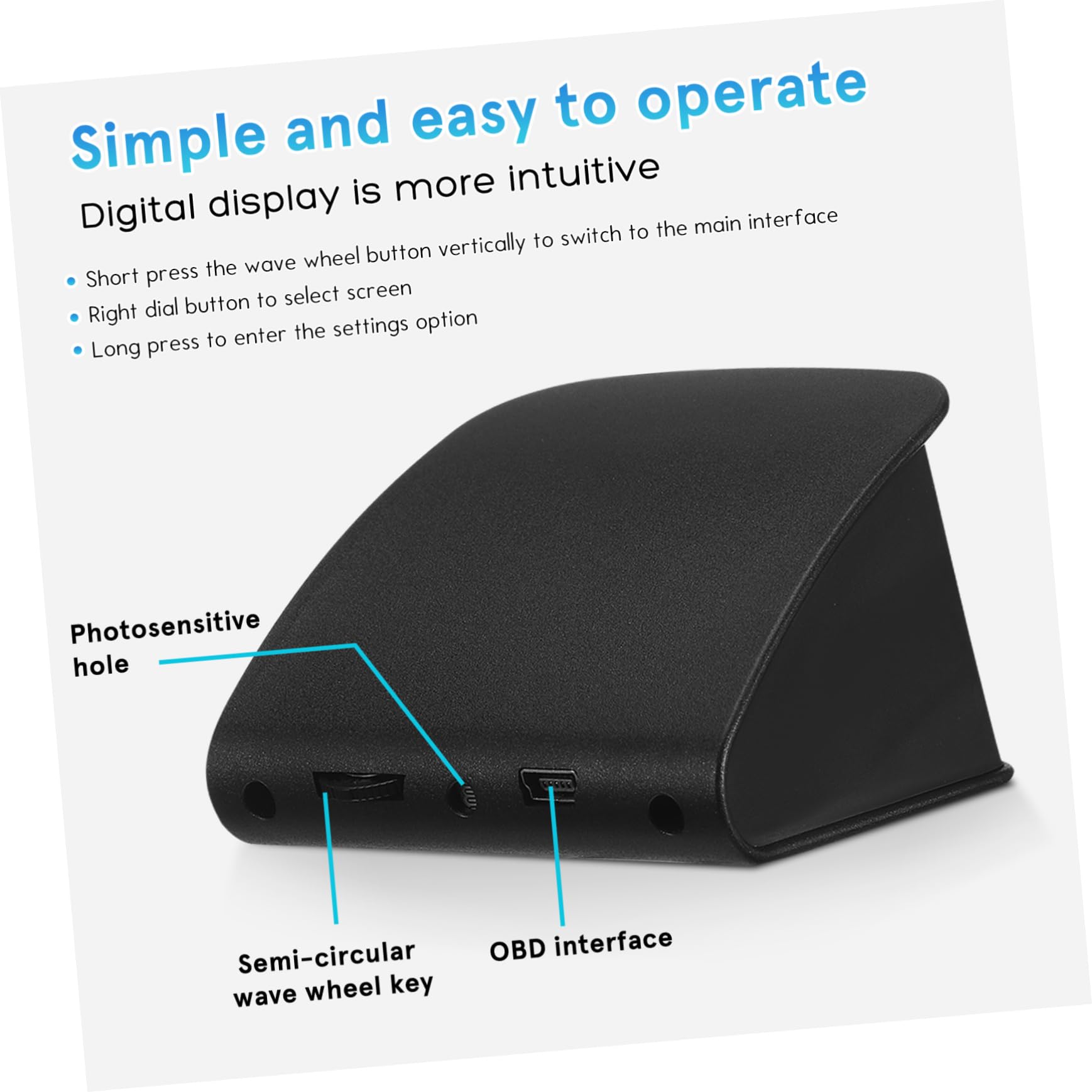 Didiseaon Display Auto Portatile Hud Tachimetro Digitale con Schermo Lcd per Visualizzazione Velocità e Sicurezza Durante Viaggi Lunghi e Spostamenti di Lavoro