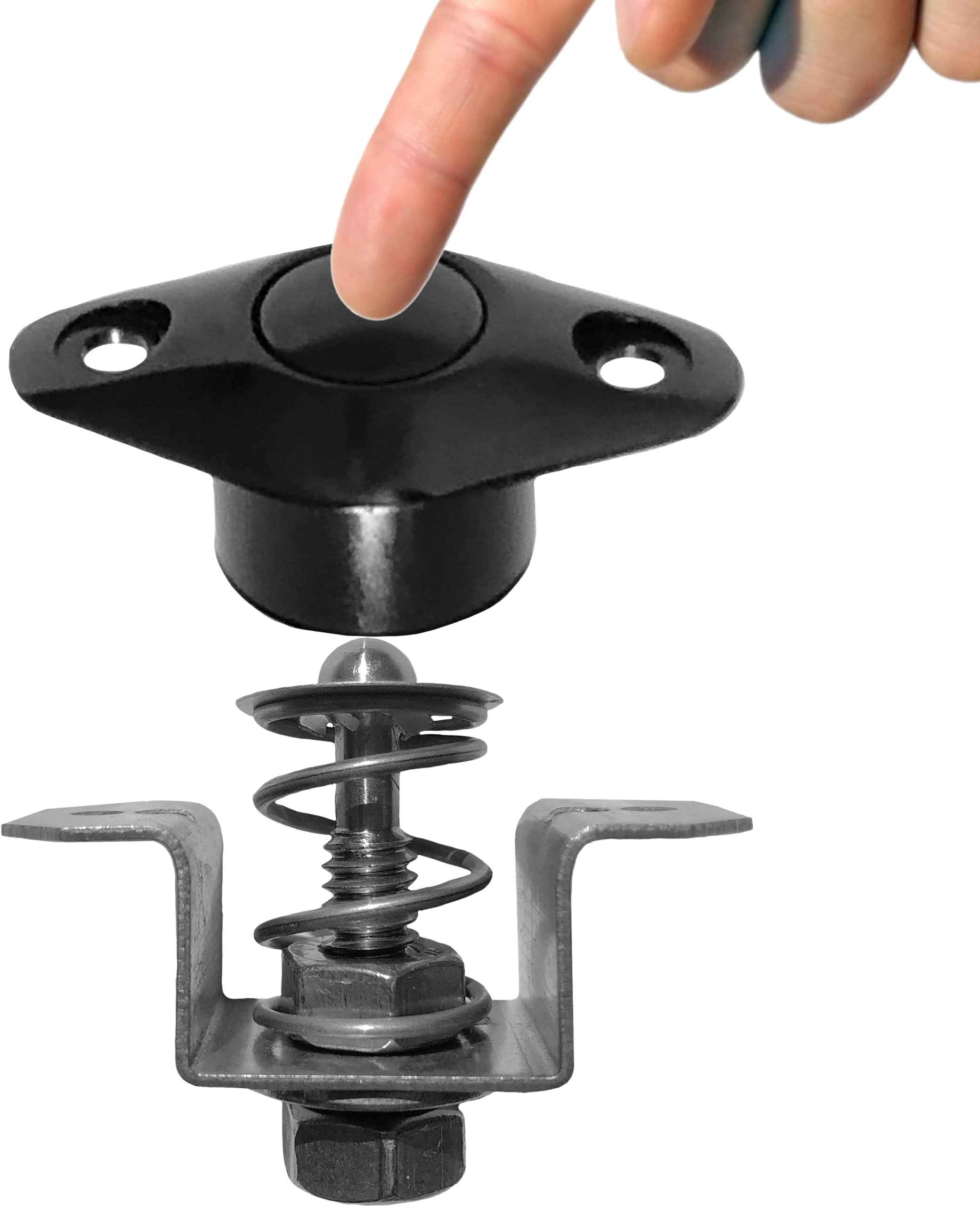 Dzus Small Push Button Retro Quick Latch Release Black 1.050