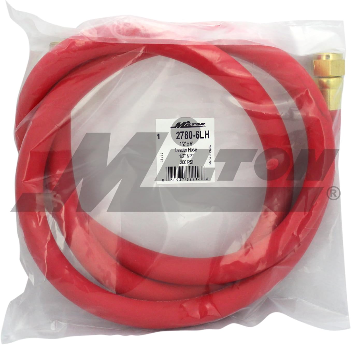 Milton 2780-6LH 6 Foot 1/2" EPDM Rubber Leader Hose