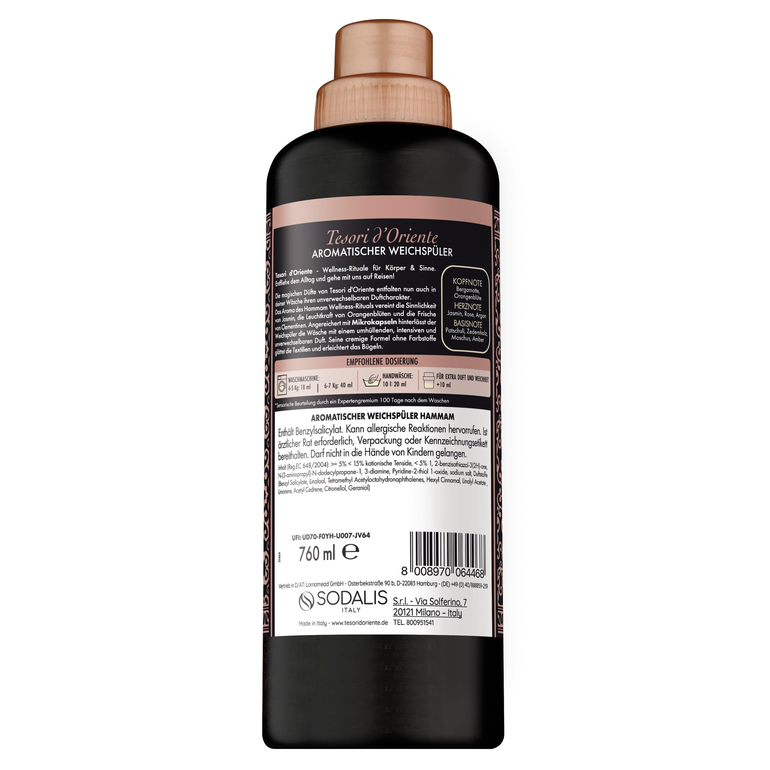 Tesori d'Oriente Weichspüler Hammam | Argan-Öl & Orangenblüte | 760 ml – Ansicht 2