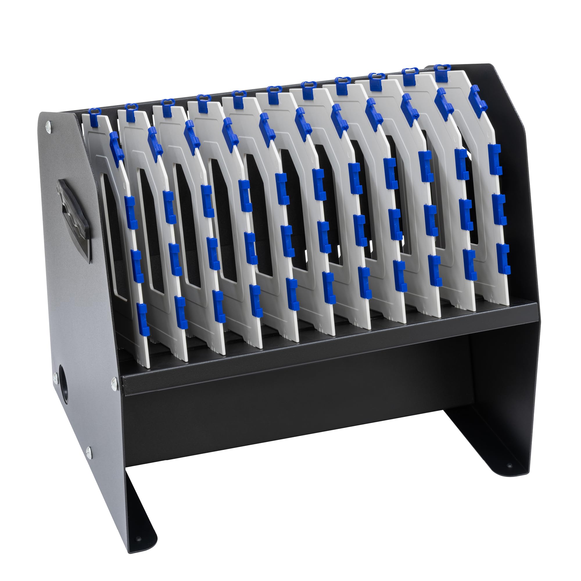 Pearington 10-Device USB Laptop Charging Station for Classroom, Home, or Office, Includes 6 AC Outlets & 4 USB Ports, Store Laptops, Tablets &