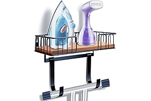 OCTAVIA Iron Board Holder Wall Mount with Removable Hooks