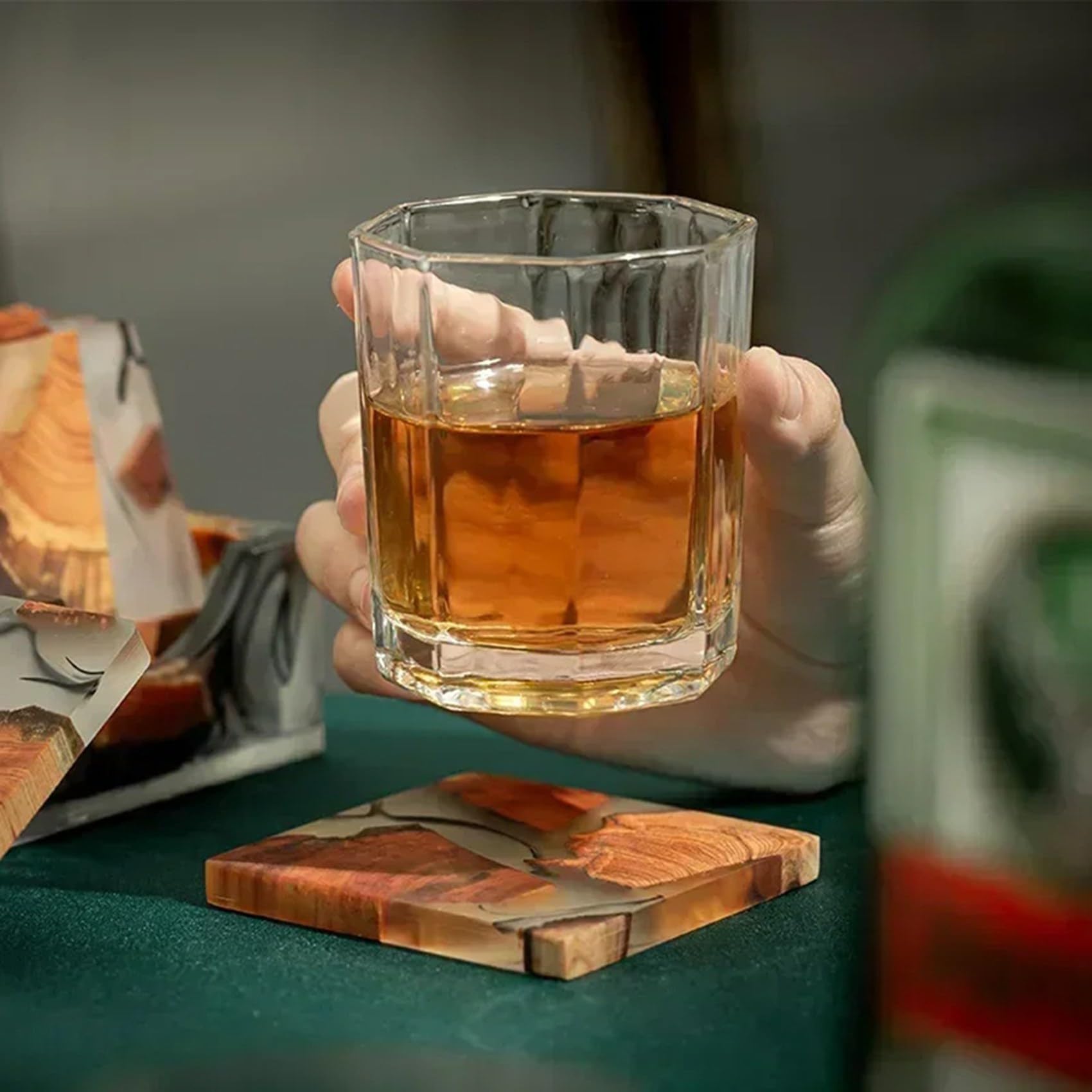 sous-Verres en Bois avec résine époxy – protège Vos Surfaces