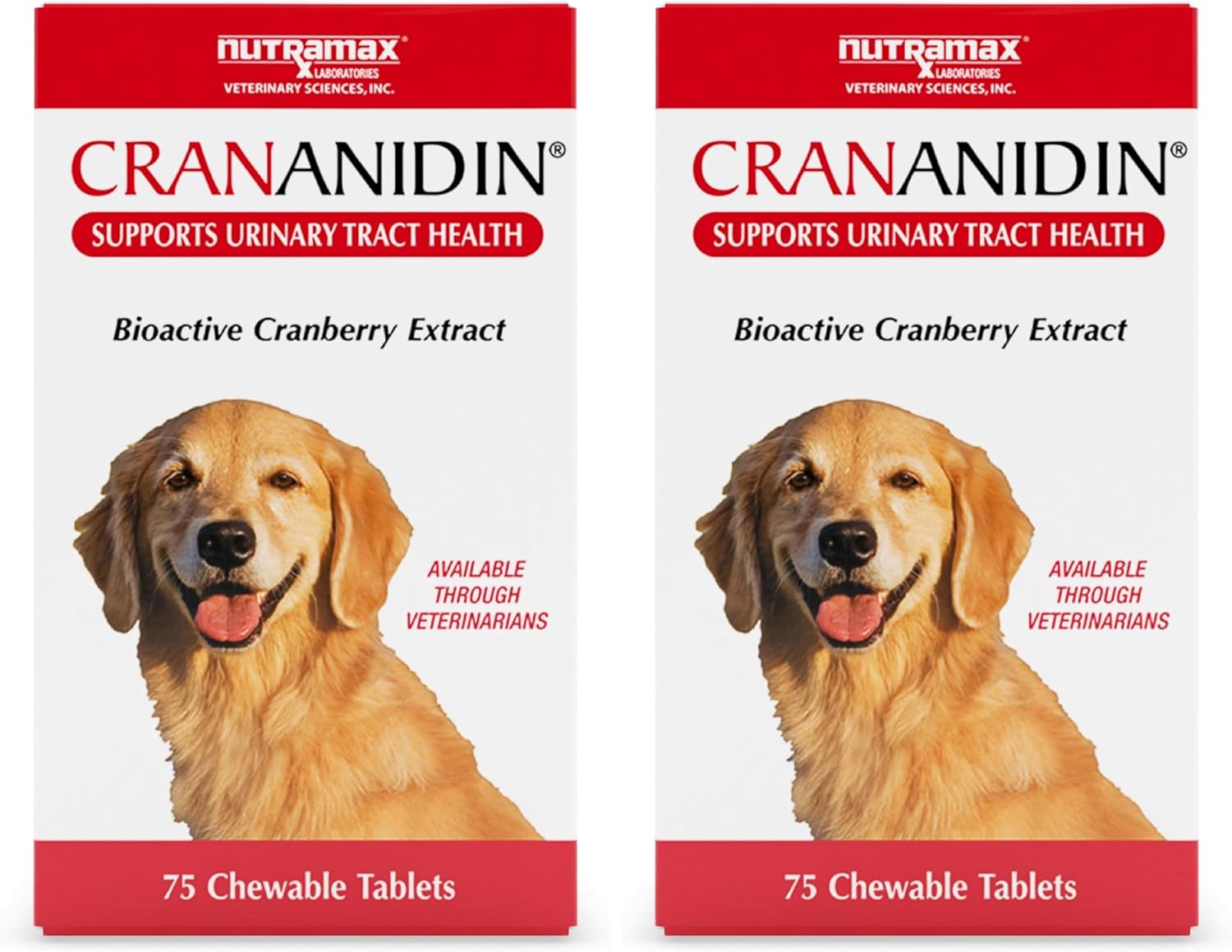 Crananidin Urinary Tract Health Supplement Chewable Tablets for Dogs, (Pack of 2)