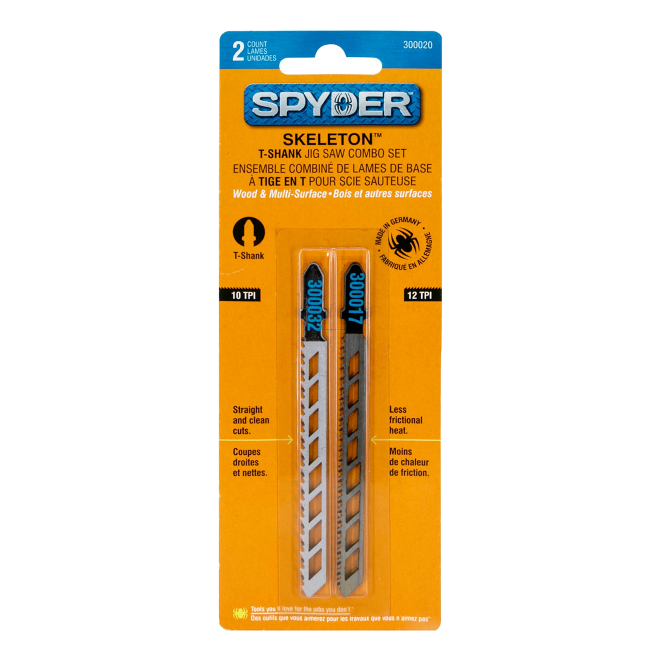 Spyder 8-Piece Jig Saw Blade Set for Wood, Skeleton, Single