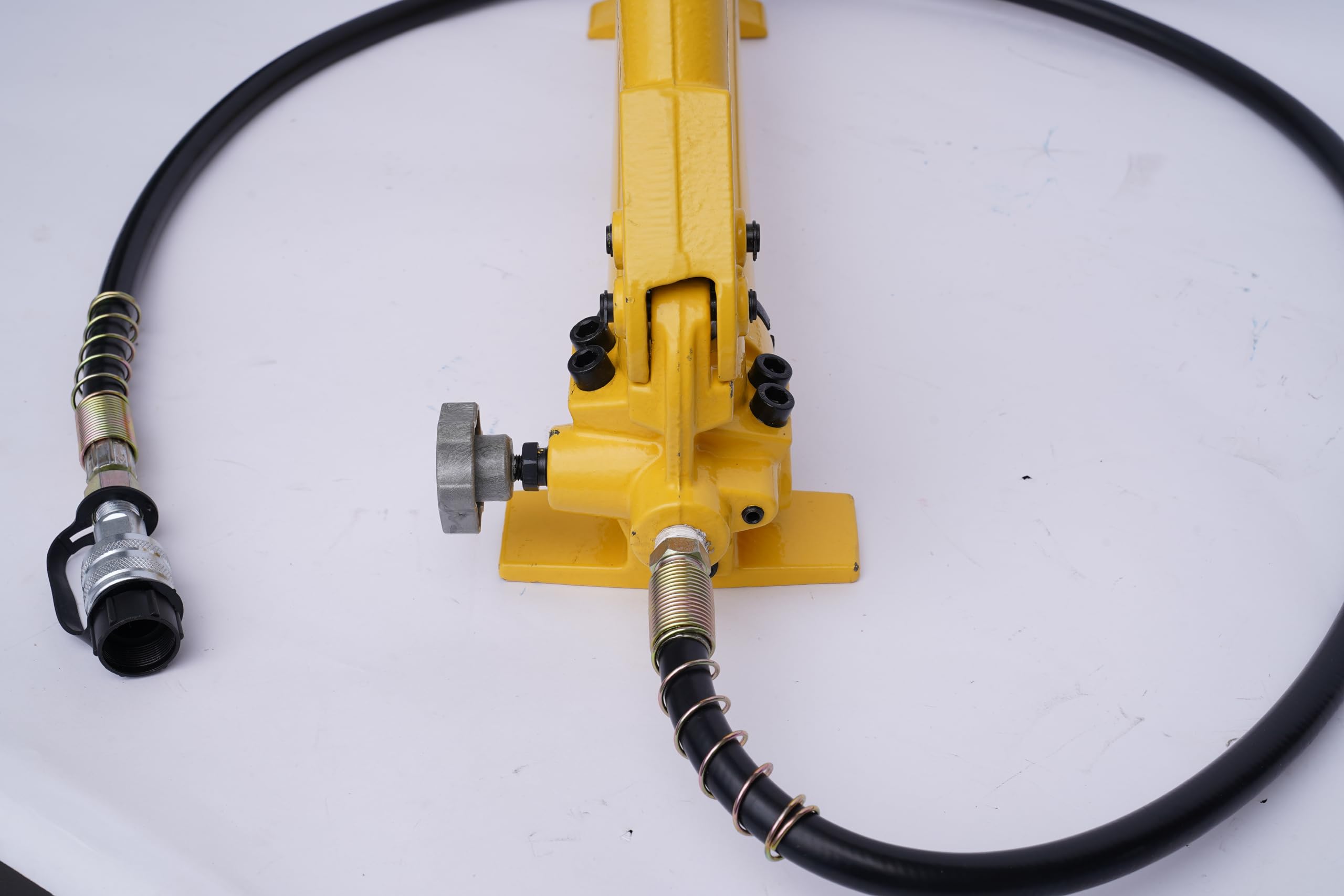 Hydraulische Handpumpe Hydraulikhandpumpe Mit Schlauch Manometer Manuel Hydraulik Hydraulikpumpe Hydraulikzylinder Manual Hand Hydraulic Pump Manuelle Druckpumpe 3/8″ 700Bar 350Cc 10,000Psi