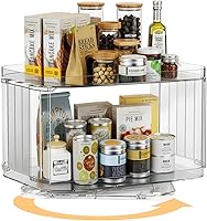 Vista 1 de 2 Tier Lazy Susan (1 Pack) Kitchen Organizer for Canned Goods Turntable Organizer for Cabinet/Pantry/Kitchen/Countertop/Bathroom/Vanity/Medicine