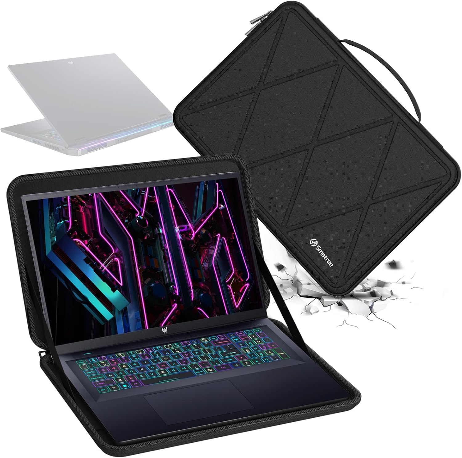 Smatree Hard EVA Protective Sleeve Compatible for 18 inch Acer Predator Helios 18 AI, for 18 inch Acer Predator Helios 18 PH18-71-756U/76B3, for 18inch PredatorHelios Neo 18 Gaming Laptop (X8332)