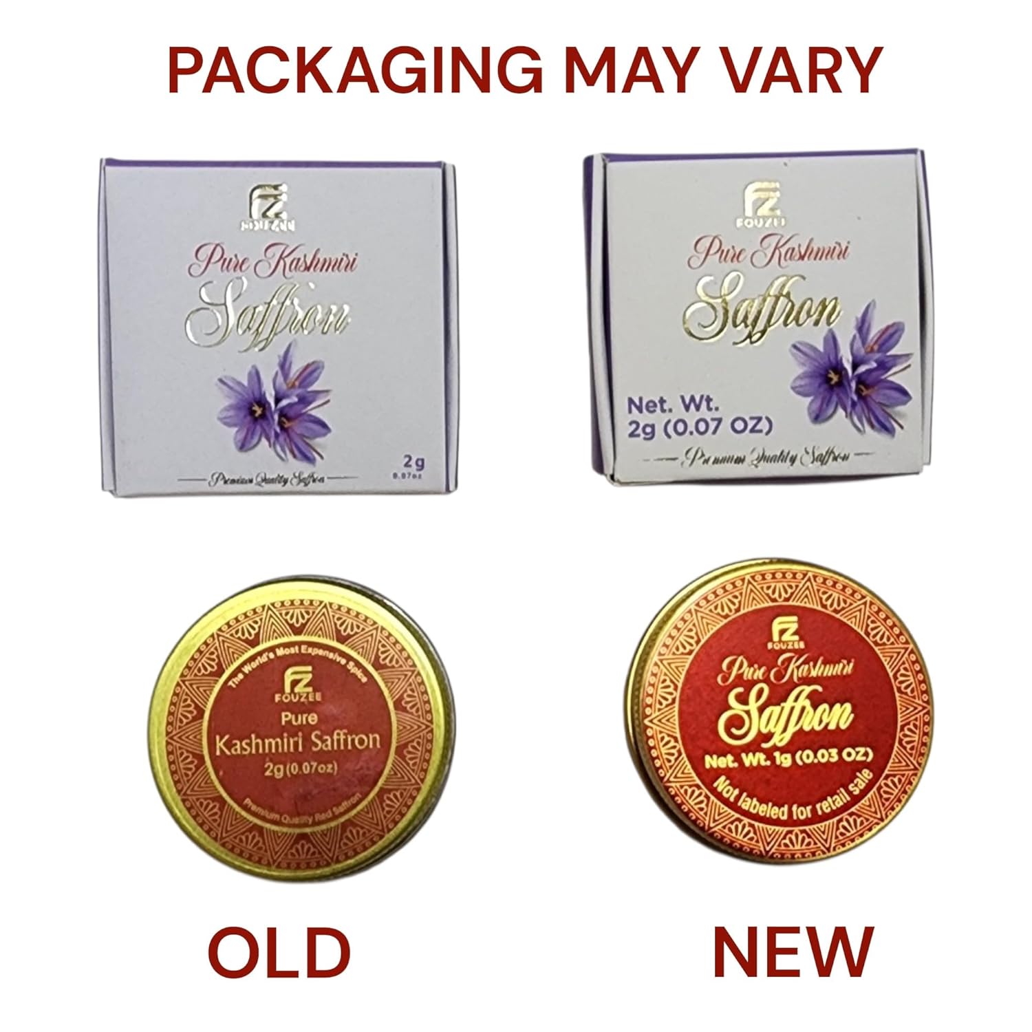 Pure Saffron Threads – (2.0 Gram Tin Pack) Handpicked Kashmiri Saffron, All-Red Tips with Strong Aroma & Rich Flavor, Ideal for Tea, Biryani, Paella, Rice, Desserts, Golden Milk & Risotto