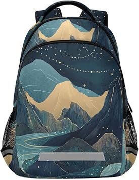 Boh Mountain Scene backpack school kids with big book bags for men morral escolar para ni?o