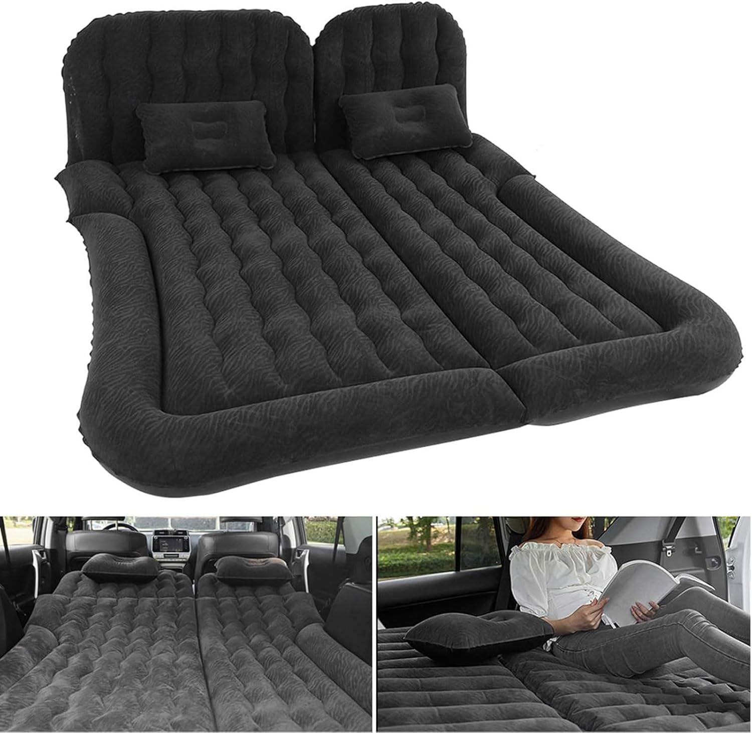 Car Air Mattress for Subaru Forester IV 2012 2013 2014 2015 2016 2017 2018, Car Mattress Inflatable Bed Portable Foldable with Pillow Camping Travel Car Accessories,Black