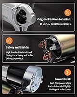 Vista 5 de OCPTY Arrancadores de arranque compatibles 17866 SMT0296 2003-2004 para Jeep Grand Cherokee 4.7L