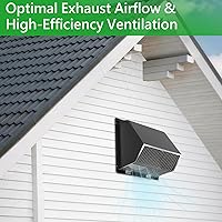 Vista 3 de Rejilla de ventilación de pared con capucha de 4 pulgadas con pantalla y amortiguador, cubierta de ventilación de secadora al aire libre