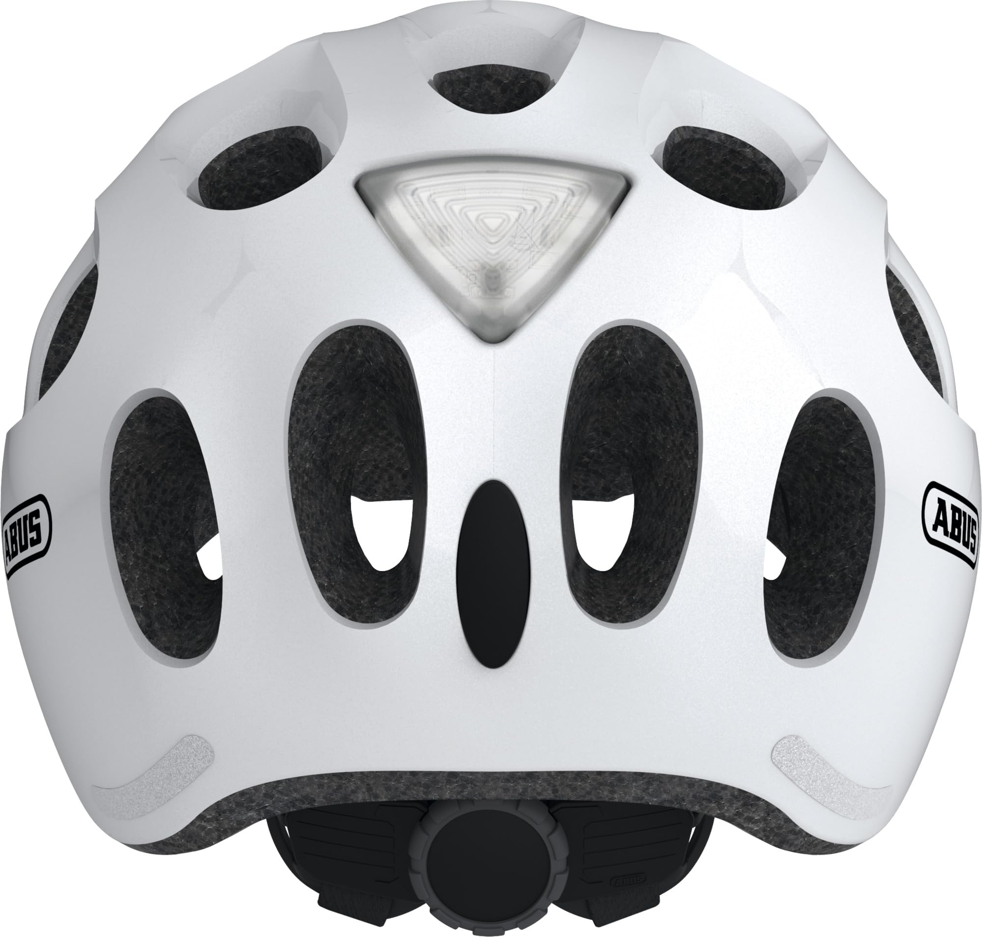 ABUS Casco urbano Youn-I ACE - con luz trasera LED integrada - casco para bicicleta de uso diario - para hombres y mujeres - blanco brillante, S (48-54 cm) | Casco Unisex Adulto, Sistema Zoom Evo Adult, 17 Entradas de Ventilación, Carcasa EPS y PC