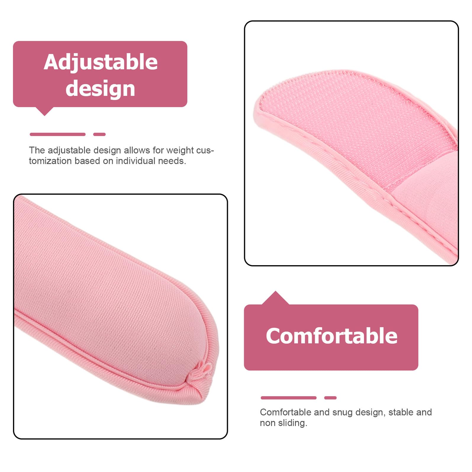 Generico Fasce da Polso Regolabili per Bodybuilding e Allenamento di Forza Supporto Confortevole in Neoprene Sbr e Sabbia di Ferro Rosa per Uomini e Donne