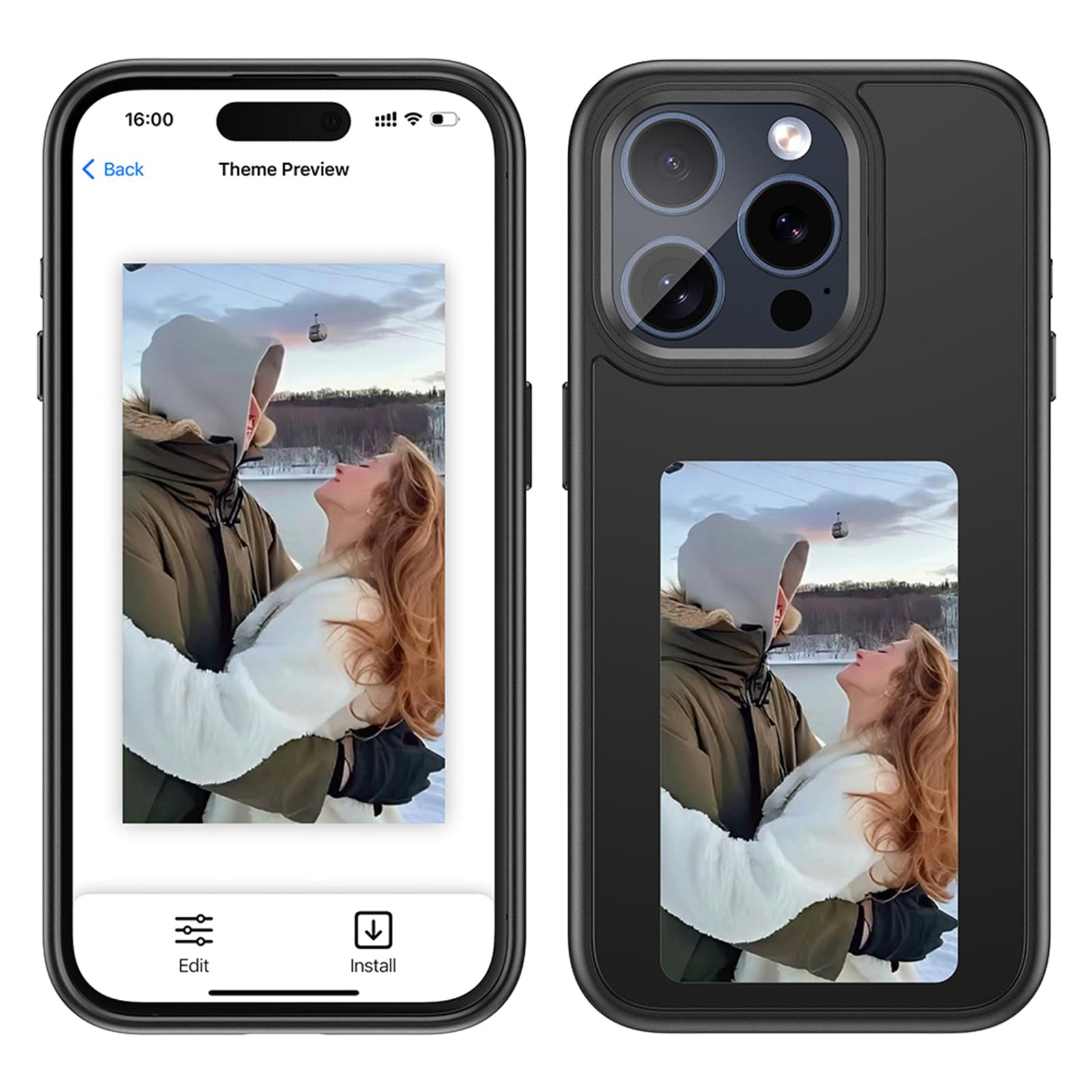 ZwaitL Custodia Protettiva per Custodia per Telefono con Display Inks con condivisione dello Schermo Esperienza condivisione Dati Senza interruzioni, Custodia per Smartphone per utenti alla