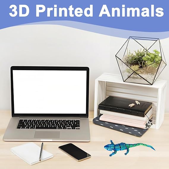 2 Pcs Lizard Toys 3d Printed Fidget Toy, 3d Printed Toys Lizard Toy | Animal Home Decor for Stress Relief and Anti Anxiety Office Decoration for Birthday Gifts Stress Relief Tools