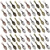 NSBELL 400PCS Spoon Glue on Bails Pendants Oval Jewelry Glue on Earring Bails Pendants Small Spoon Bail Earring Charms for Jewelry Crafts Making Supplies,5 Colors