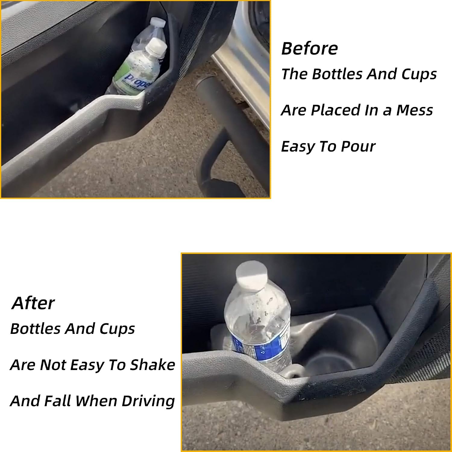 Dasbecan 2PCS Car Door Cup Holder Compatible with 2009-2020 Dodge Ram 1500 2500 3500 4500 5500 Front Driver Passenger Foam Holder Replaces # 5NN24XXXAA 1LD23XXXAA