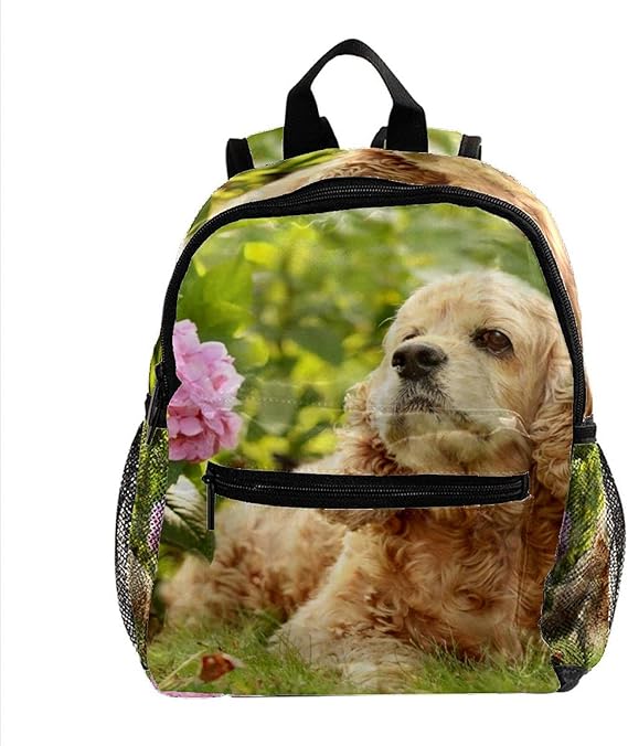 Amazon Co Jp ティーンガールズボーイズ軽量ランドセルトラベルバッグデイパック用バックパック犬の花 サックパック印刷 シューズ バッグ