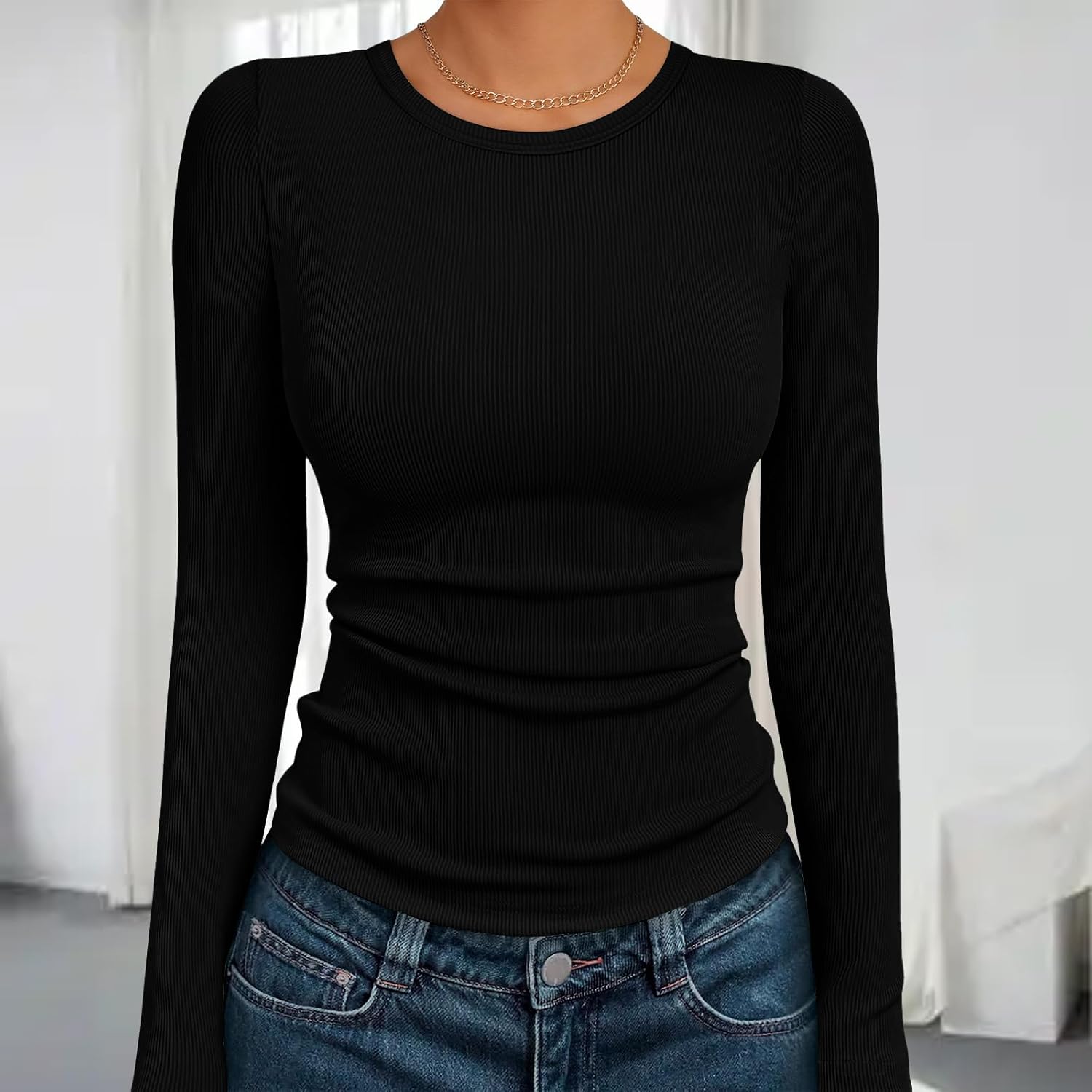 Women’s Ribbed Knit Long...