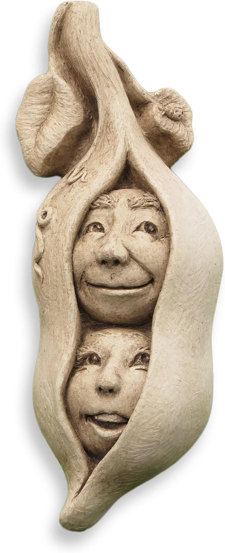 Carruth Studio Two Peas Figurine - Two Peas in a Pod Stone Sculpture, Vegetable Patch Decor, Kitchen Gift for Chef or Cook, Garden Display with Character, 5.75"