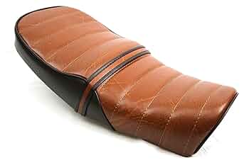 エイプ５０　茶　ツートン　鋲打ち　タックロール　シート　/　皮 Amazon | エイプ 50 完成品 シート 茶 皮 ツートン 鋲打ち/APE