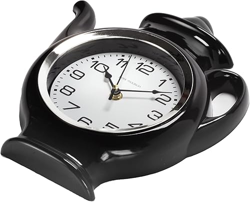 Miniatura 3 de Tetera de 11 pulgadas de cuarzo de calidad con pilas 3-D fácil de leer hogar/oficina/cocina/aula/escuela reloj clásico Mo negro 11.25inch 13781 0