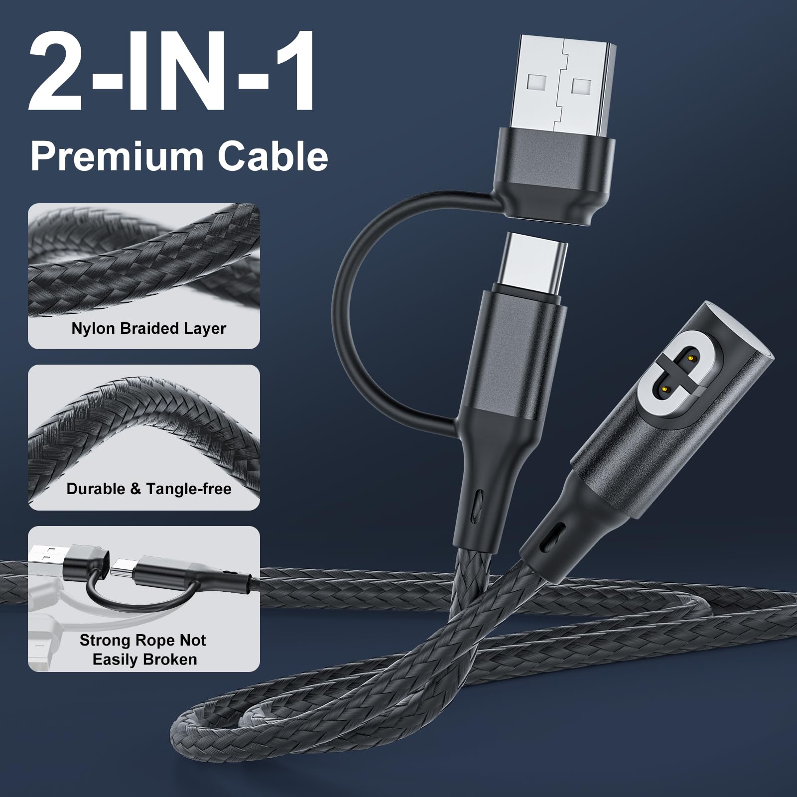 Amazon.co.jp: PonJel 2-in-1 Shokz充電ケーブル 2パック Shokz充電器