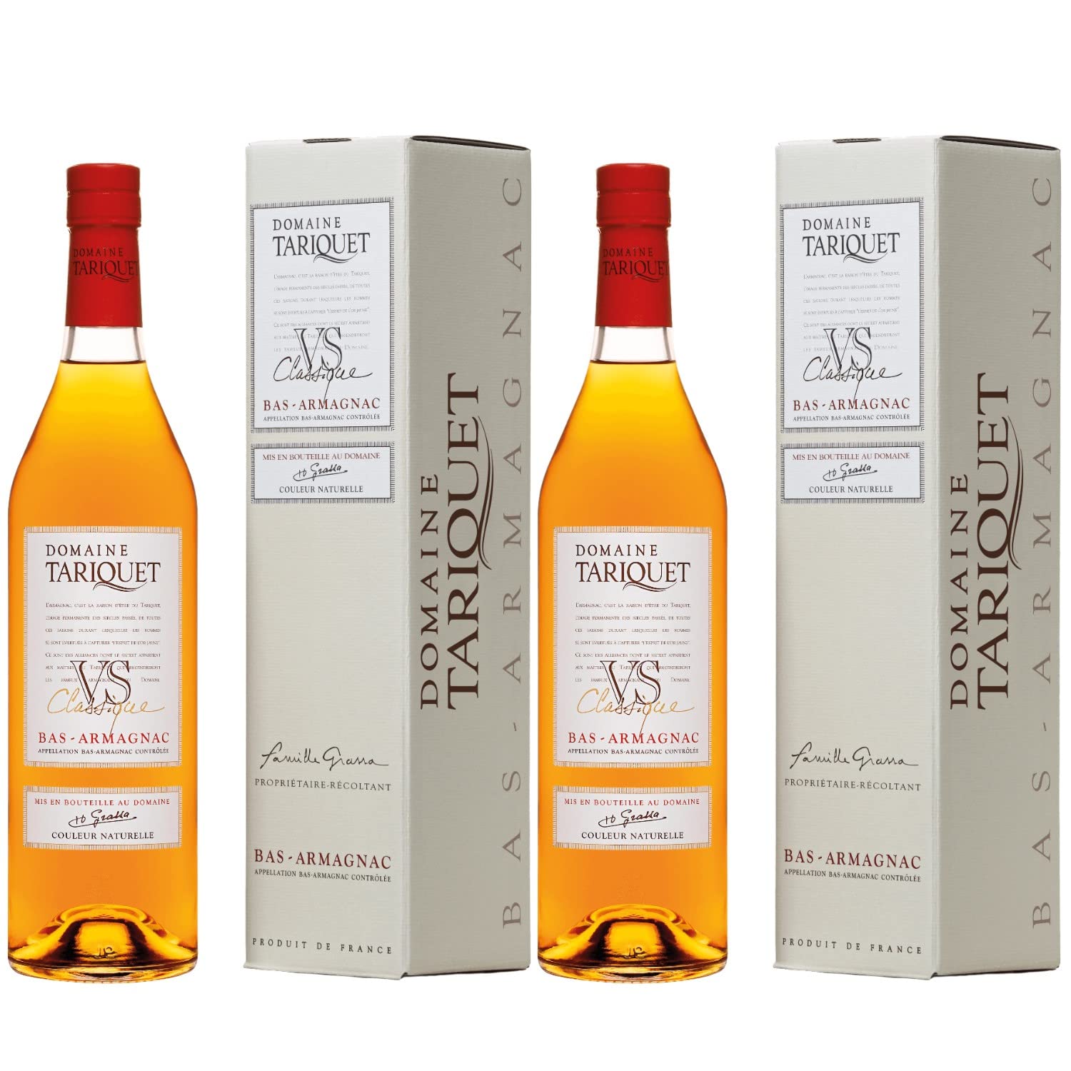 Domaine Tariquet Bas-Armagnac classique V.S. Frankreich I Visando Paket (2 x 0,7l)