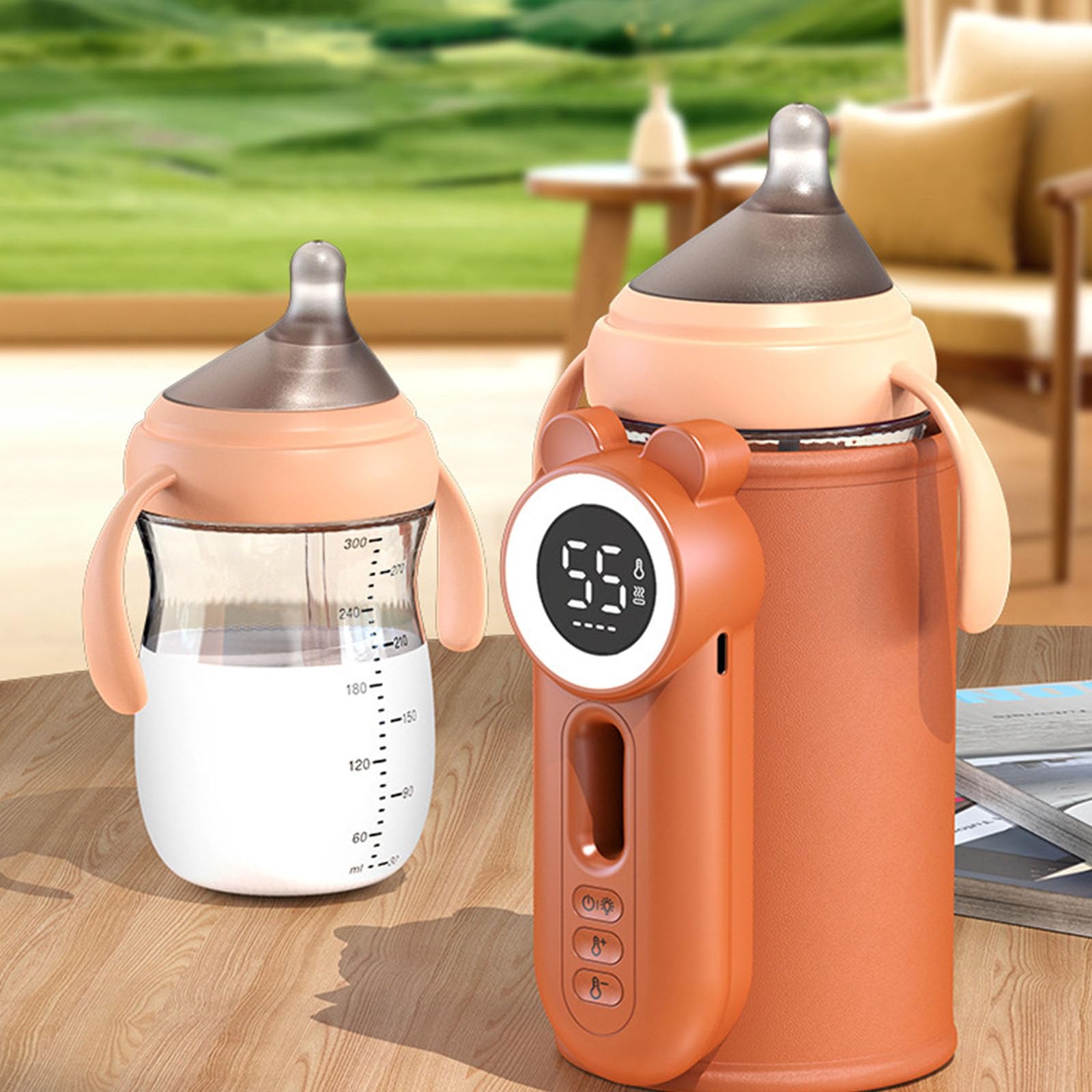Chauffe-biberon Sans Fil Avec Manchon Isolé Coussin Chauffant Portable Avec Petit Contrôle De La Température Pour Les Voyages Et L'extérieur Petit Chauffe-biberon Pour Nourrissons