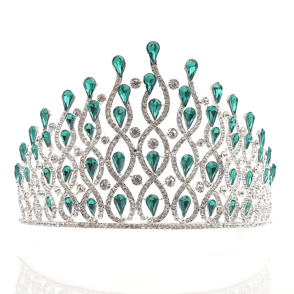 Damskie nakrycia głowy, biżuteria do włosów Diadem z koroną dla kobiet Luksusowylubne tiary i korony ślubne Akcesoria do włosów Biżuteria Rhinestone Prom Party Diadem Opaska na głowę Prezent