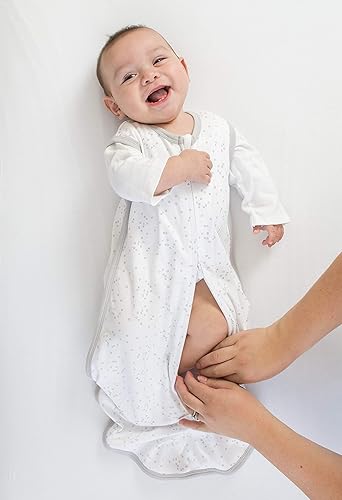 Miniatura 5 de Amazing Baby Saco de dormir de algodón, manta portátil con cremallera de 2 vías, confeti de ley, L (12-18 meses)