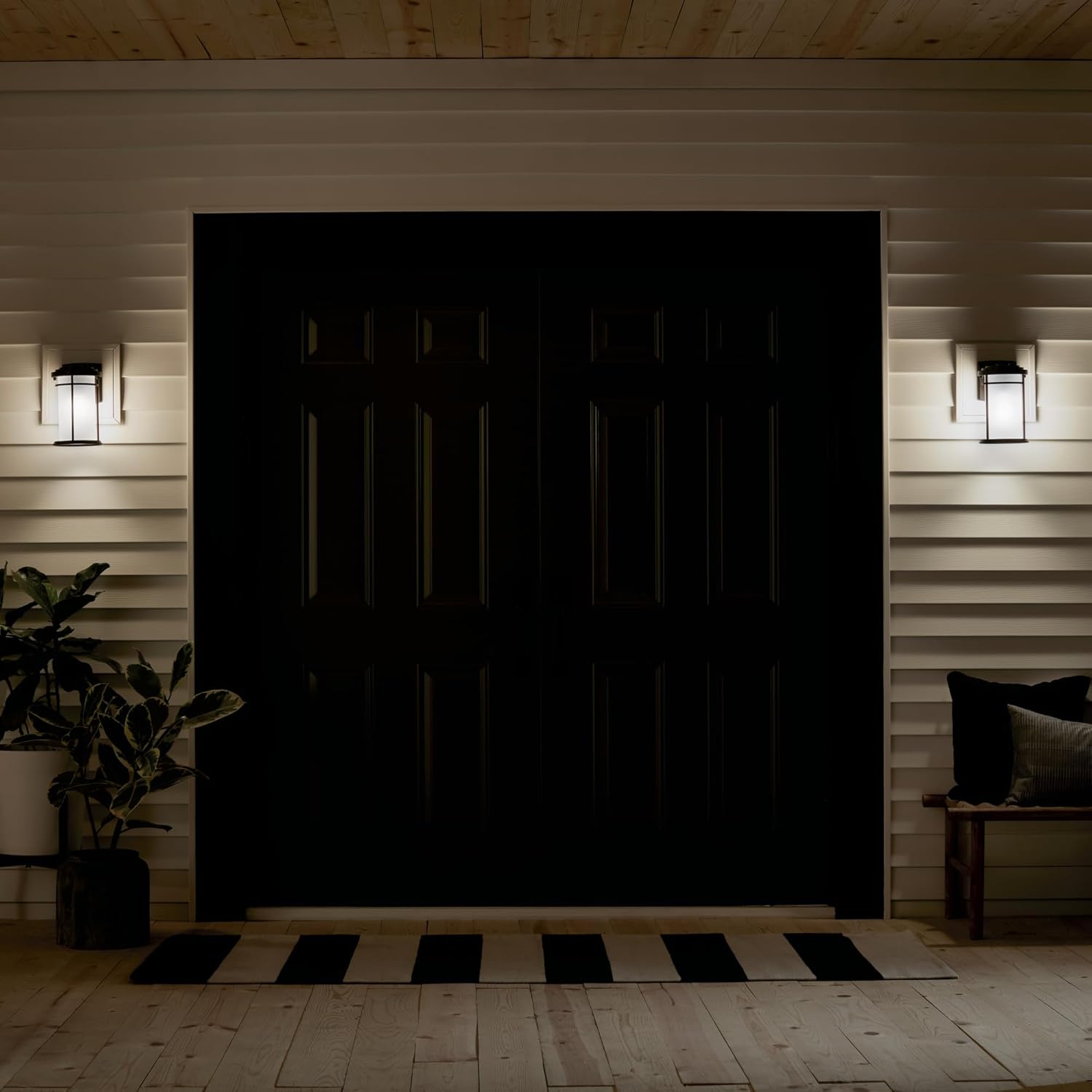 Kichler Toman 10.25" 1 Light Outdoor Wall Light in a Rich Olde Bronze Finish with Satin Etched Glass for Entryways and Garages, (10.25" H x 6.5" D x 6" W), 49686OZ