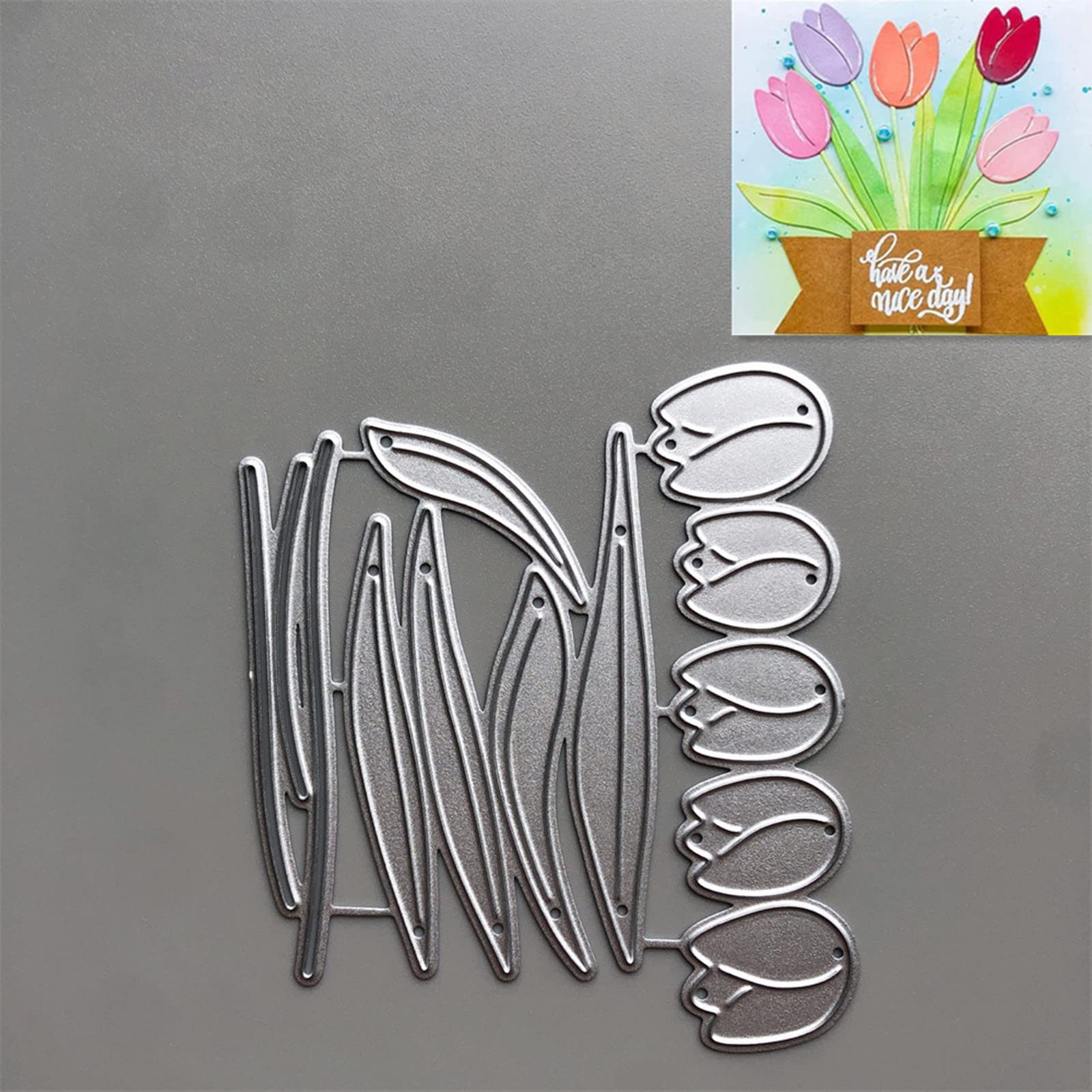 Layers Tulips Flower Cutting Dies Diy Crafting Scrapbooking - Australia