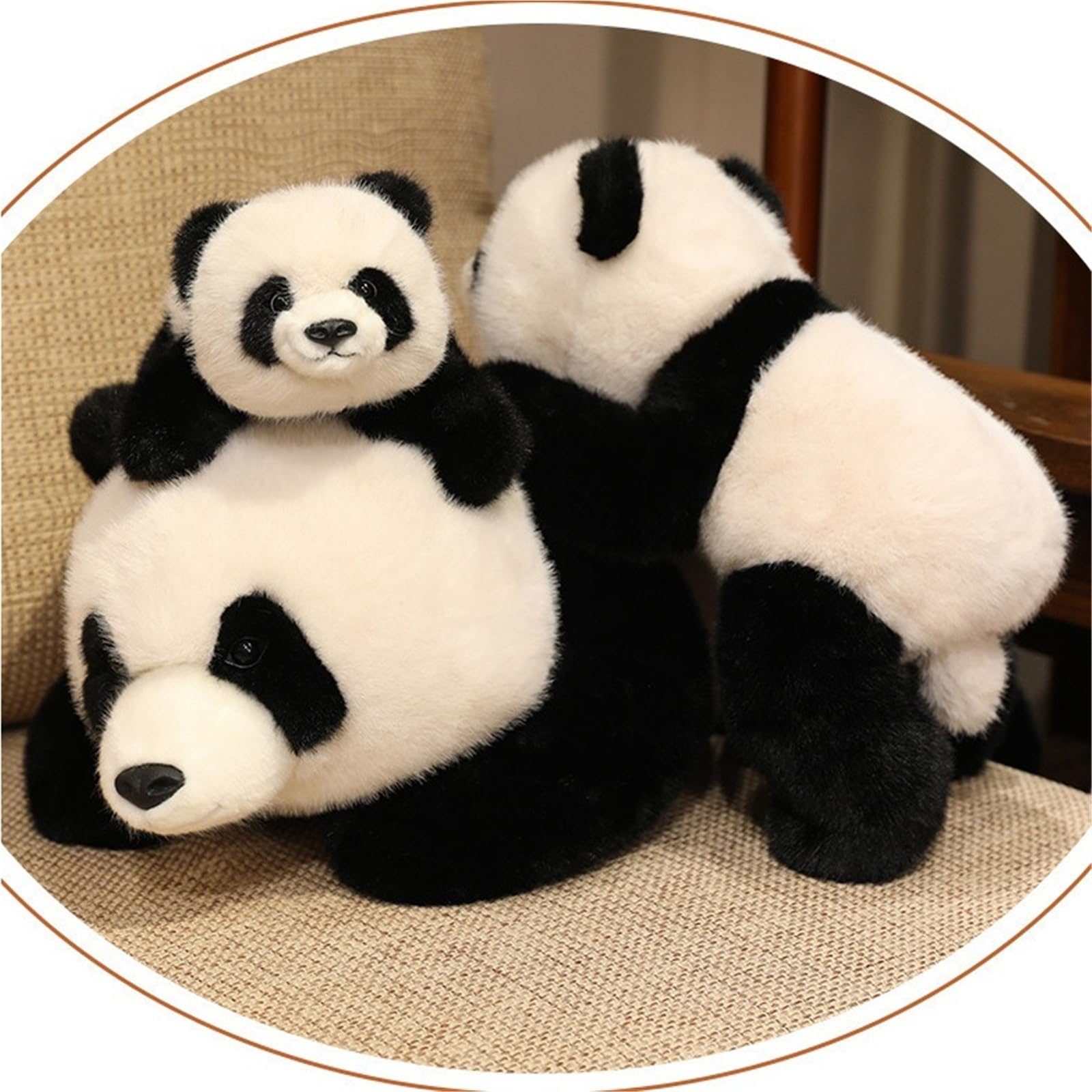 Peluche A Forma Di Panda, Morbido Tenero Peluche A Forma Di Panda Bianco E Nero Da Abbracciare Giocattolo Per Bambini(Brown,60cm/23.6in)