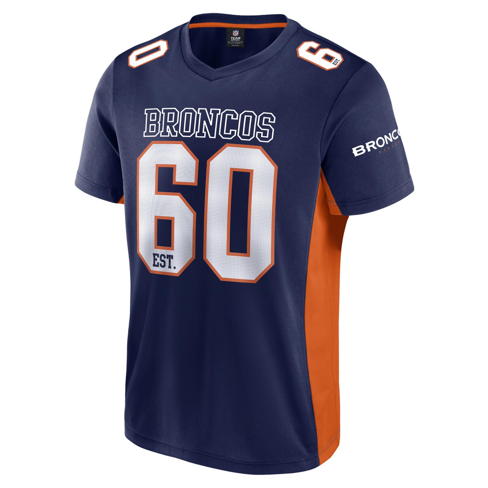 Fanatics Unisex Navy Nfl Denver Broncos Core Foundation Top Polymesh Shirt M