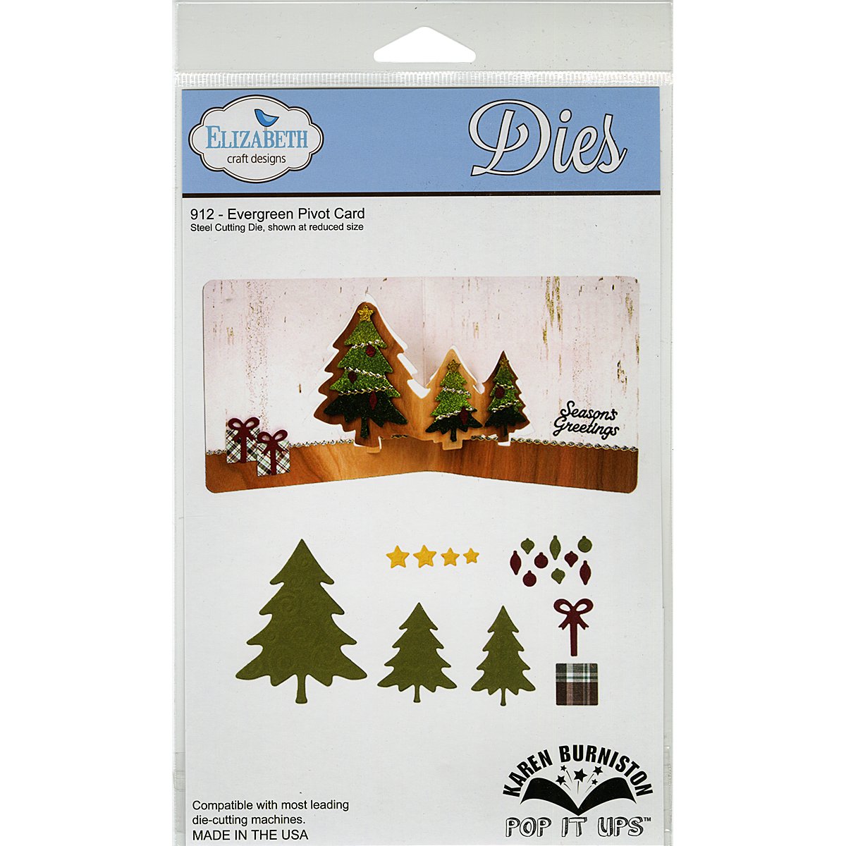 Elizabeth Craft Designs Evergreen Pivot Card Metal Die