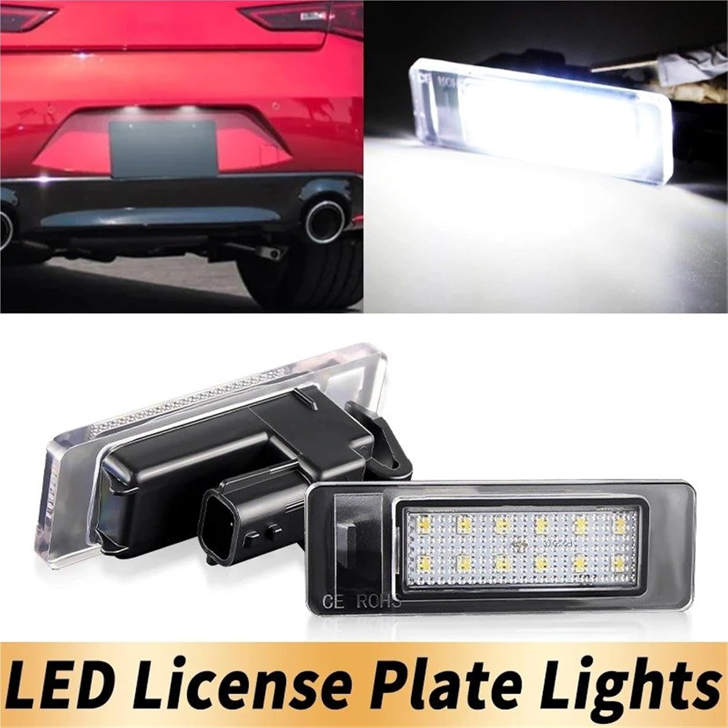 For Master Box For Talisman For Grand Tour 2014-up 2PCS White LED License Plate Lights Canbus Car Accessories 265108990C