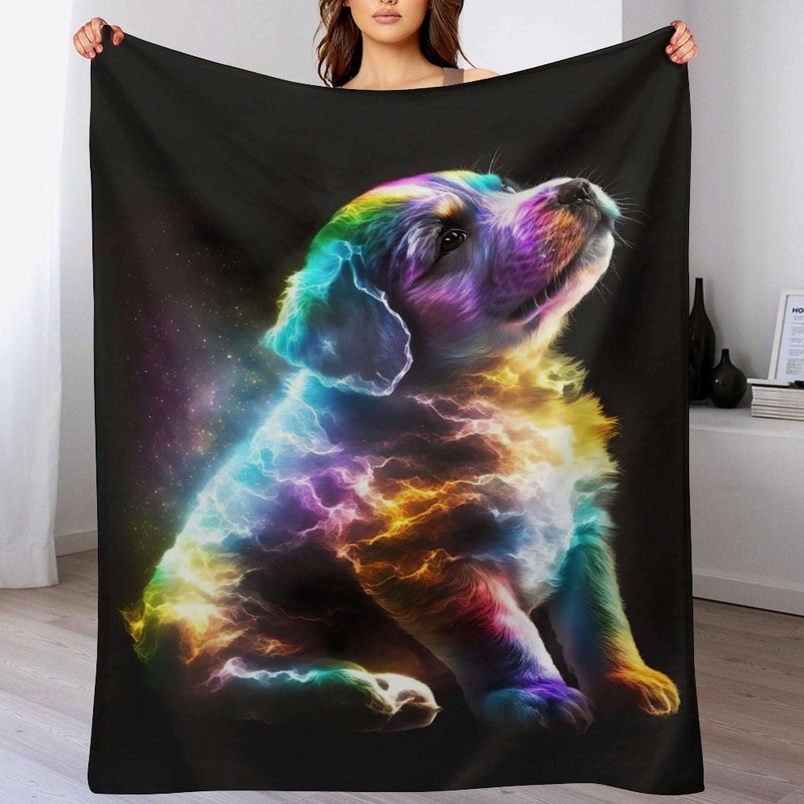Couverture chien en flannel doux polaire peluche de 130x180cm